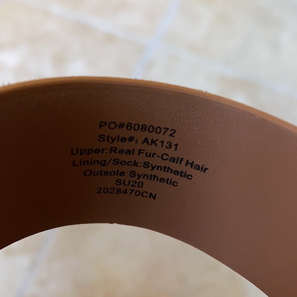 j crew easy summer slide sandals calf hair - Picture 5 of 6